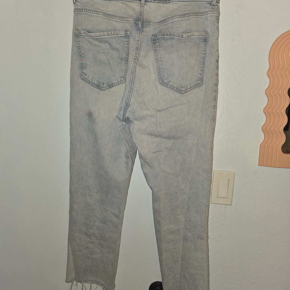 Express Light Blue Distressed Jeans - Picture 3 of 3